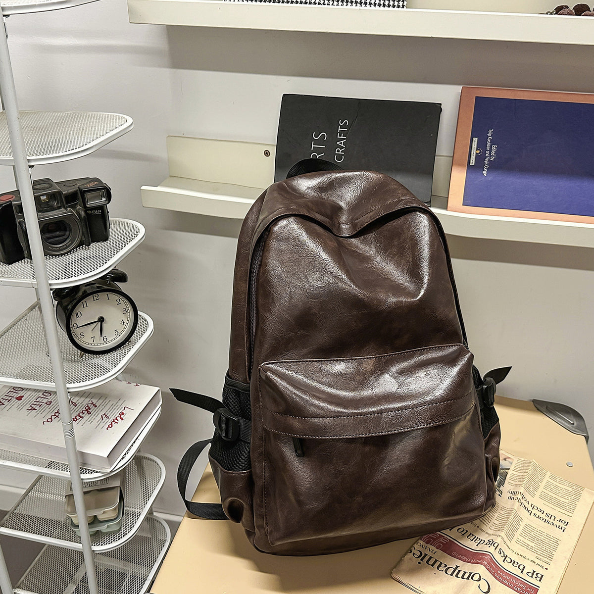 Stylischer Kunstleder-Rucksack Brehn