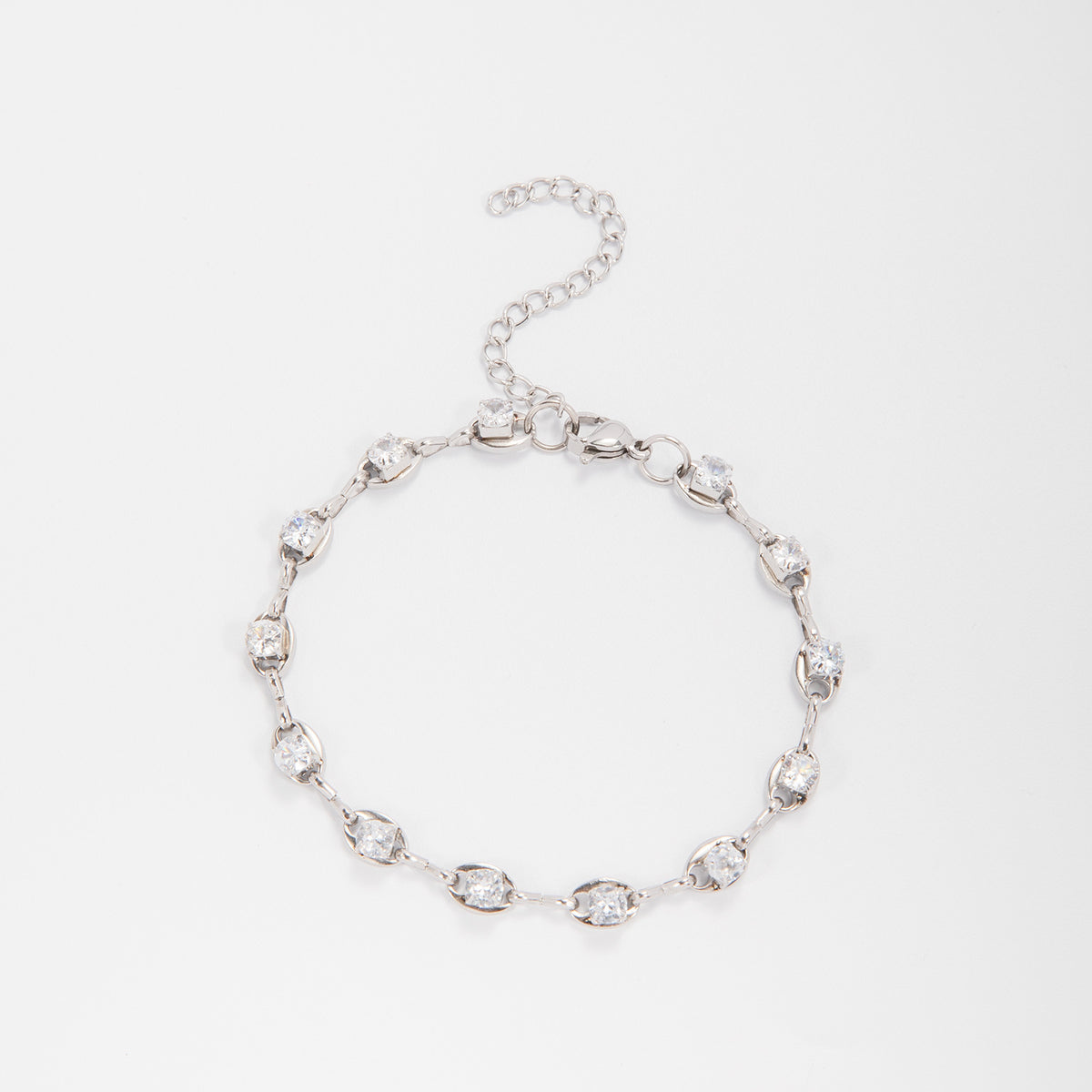 Eleganter Edelstein Akzent Link Armband Brehn