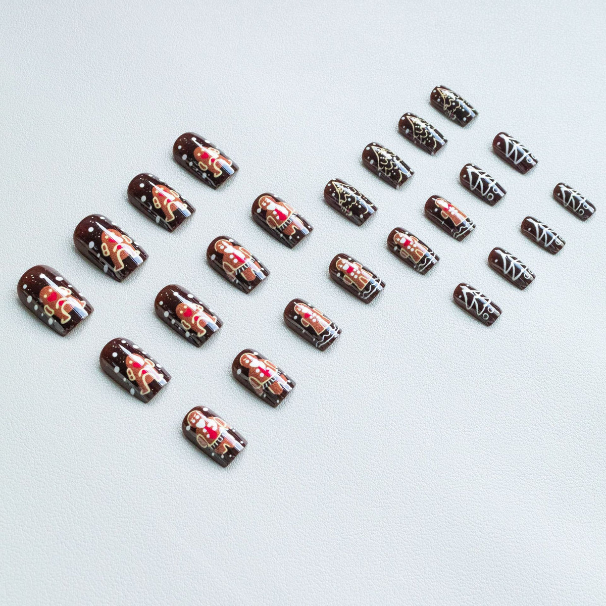 Festliches Lebkuchen-Motiv Nail Art Set