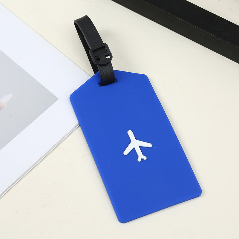Silicone-Reisegepäckanhänger Weltkarte Flugzeugdesign mit verstellbarem Riemen Brehn
