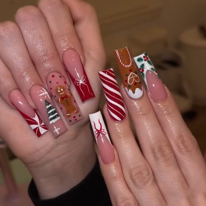 Kunstnagelset mit festlichem Weihnachtsdesign Brehn 1789118905