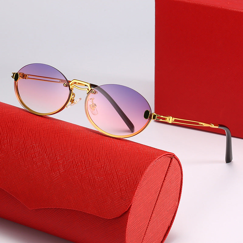 Damen modische Sonnenbrille mit filigranem Metallrahmen und stylishem Design Brehn