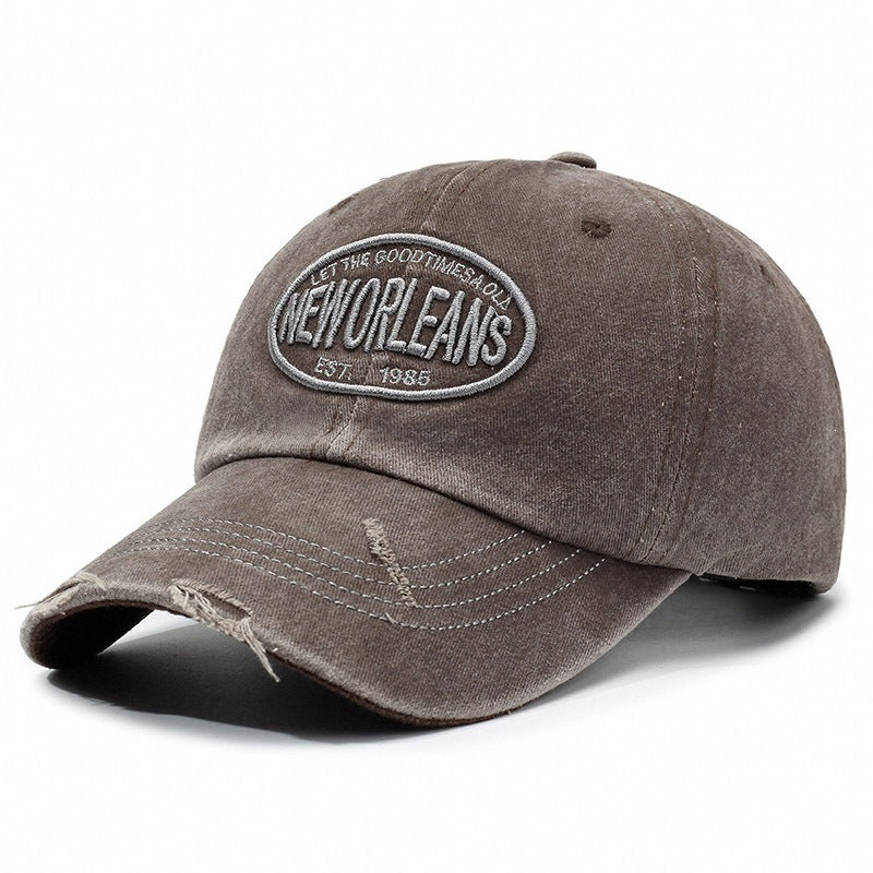 Damen Zerrissene Baumwoll-Baseballmütze Brehn 1784083760
