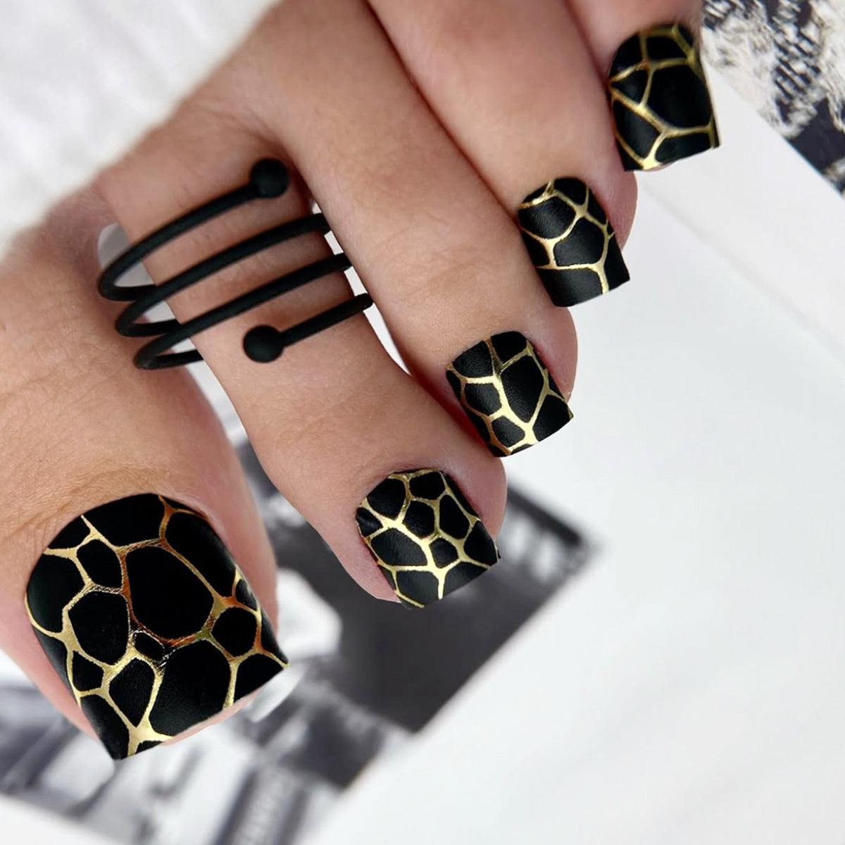 Dekorative Tierdruck Nagelkunst Extensions Brehn