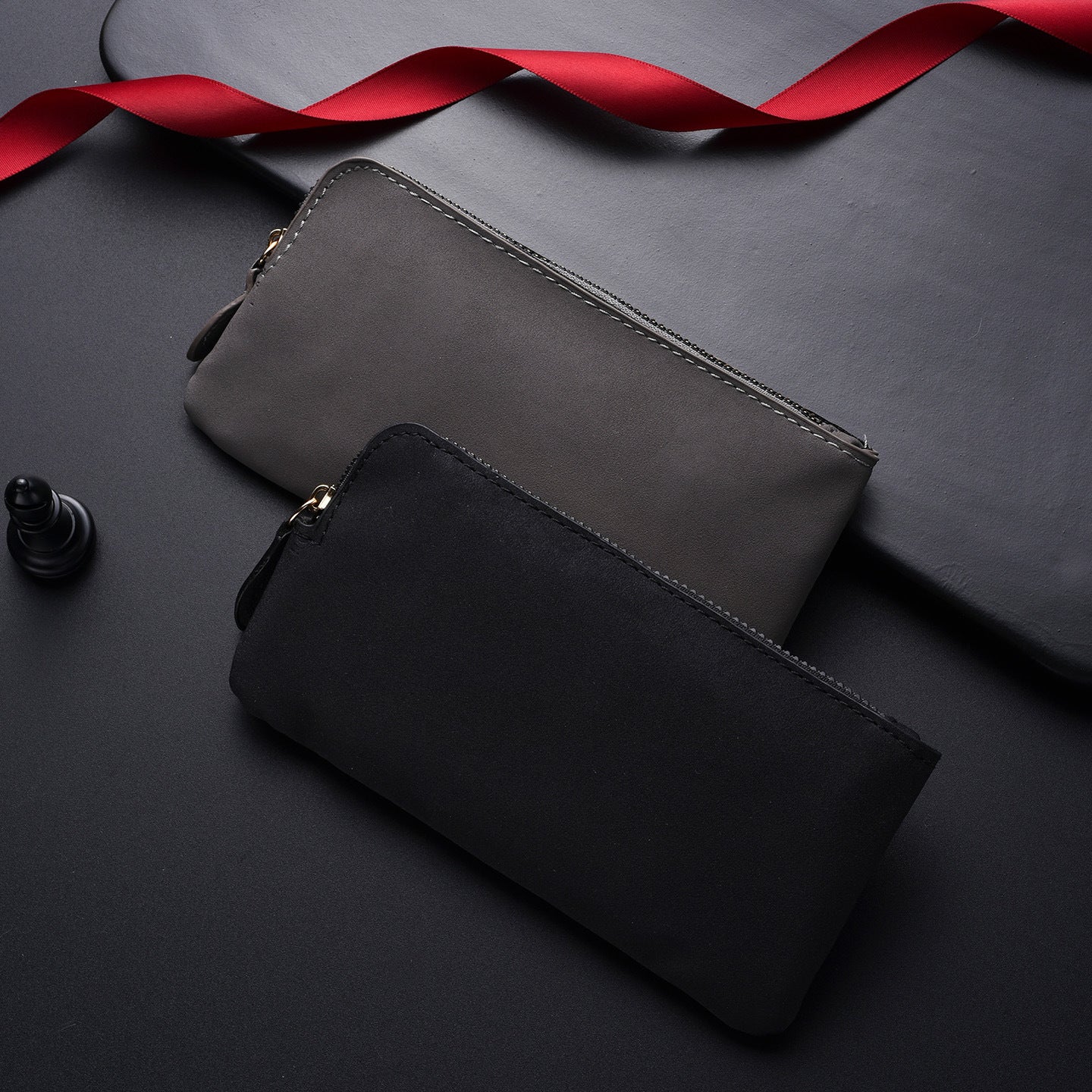 Premium Leder Reißverschluss Geldbörsen Organizer Brehn