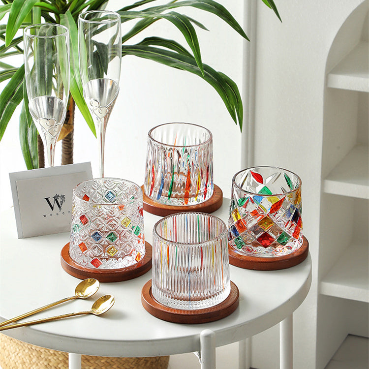 Rotierendes Multi-Color-Glas für Whiskey mit Geschenkbox | Brehn