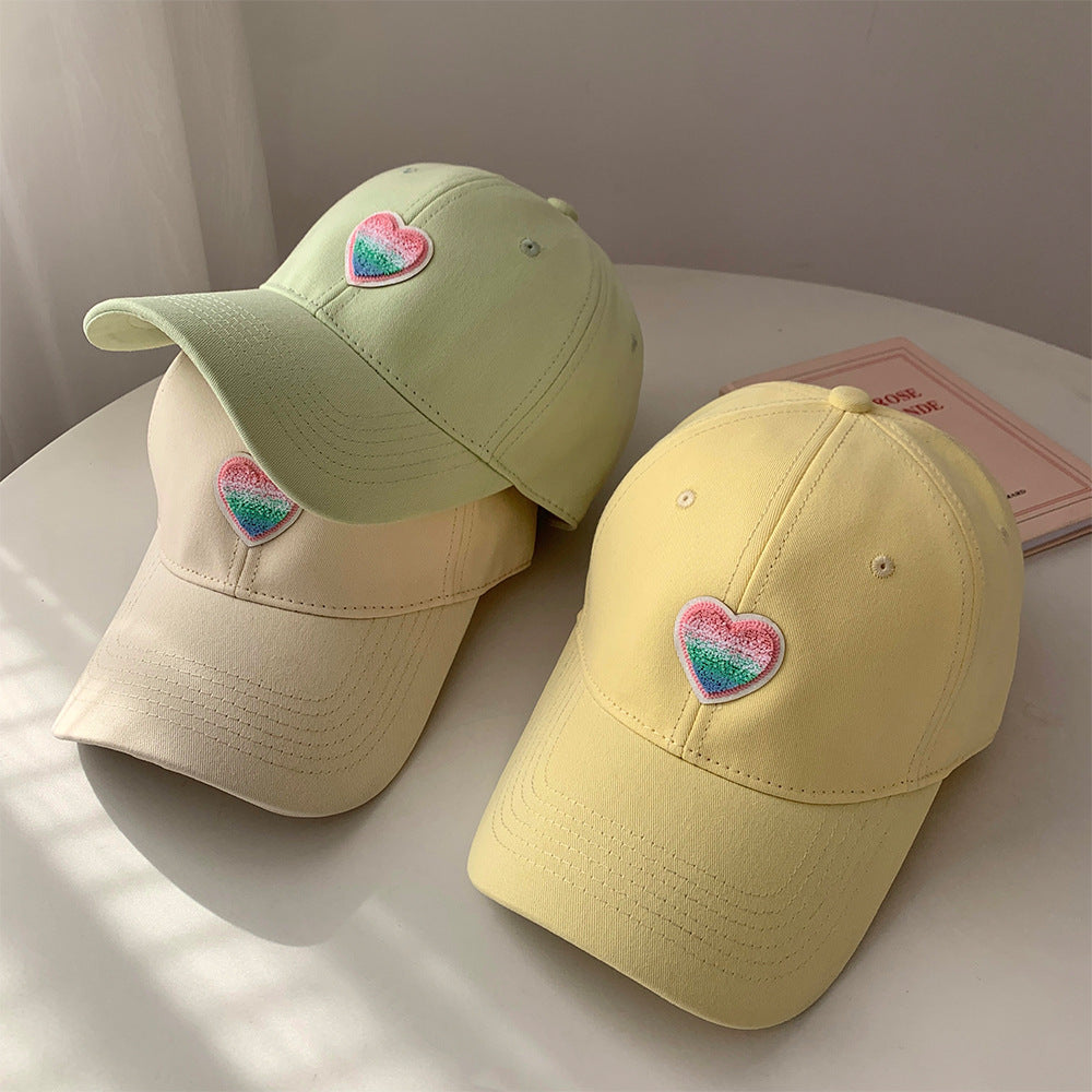 Damen Casual Herz Bestickte Baseballmütze Brehn