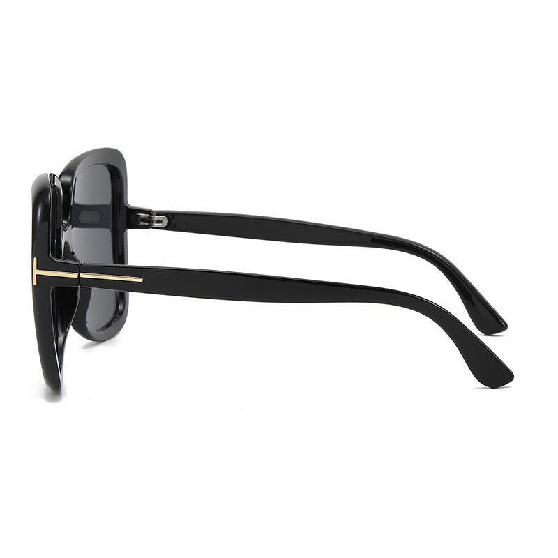 Damen elegante oversized Sonnenbrille mit filigranem Rahmen Brehn