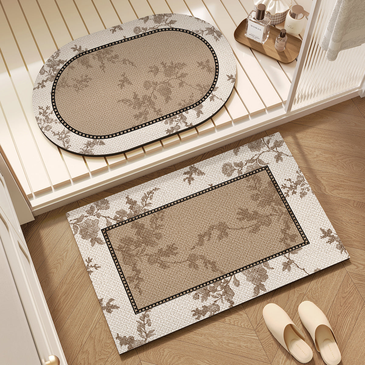 Eleganter floral gemusterter Teppich