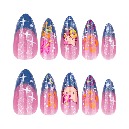 Kunstvolle Stiletto-Nägel mit verspieltem Design Brehn