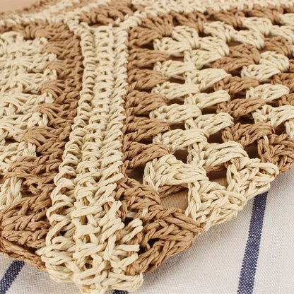 Schultertasche mit Handgeknüpftem Muster und Lederakzenten Brehn