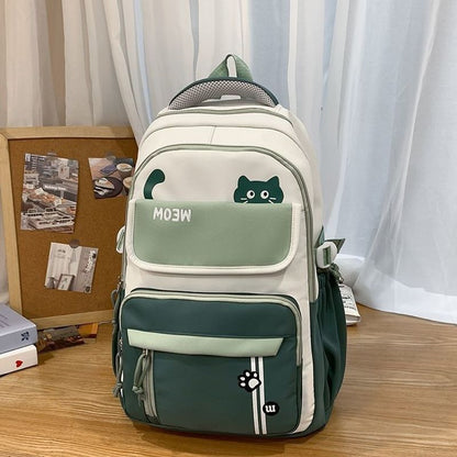 Lustiger katzenmotivierter Schulrucksack Brehn