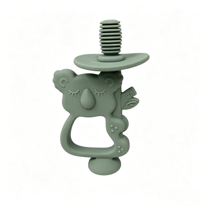 Silikon Koala Beißring Schnuller mit ergonomischem Griff und Sicherheits-Schraubanschluss