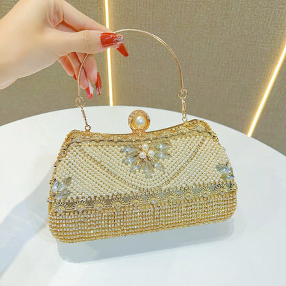 Beaded Abend Schultertasche