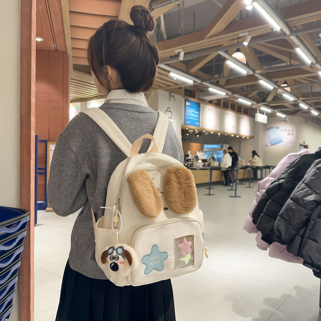 Kawaii Plüsch-Rucksack mit Hundedesign Brehn