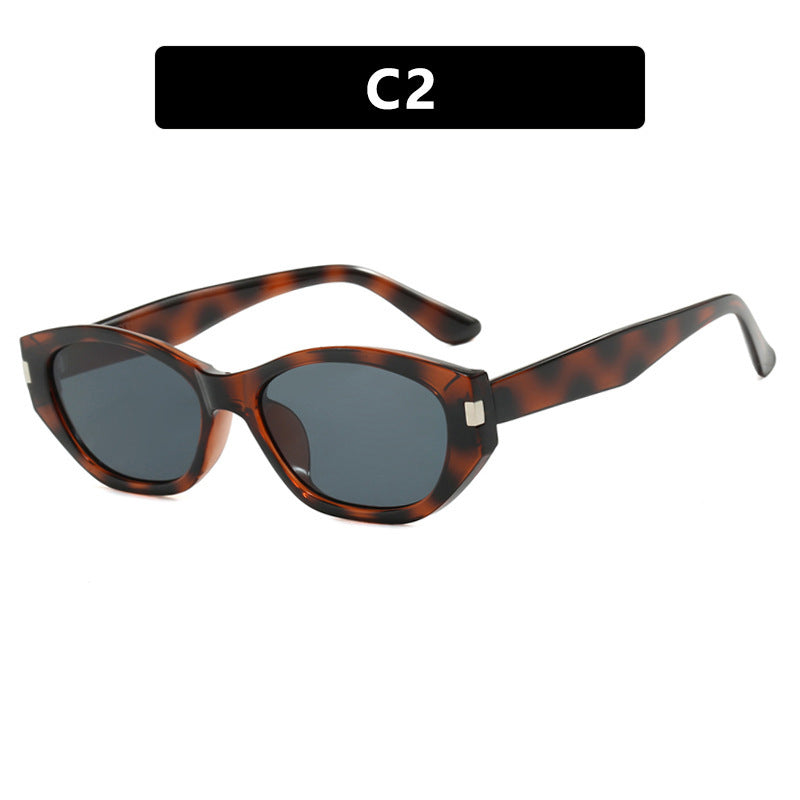 Damen modische Cat-Eye Sonnenbrille mit elegantem, transparentem Rahmen Brehn