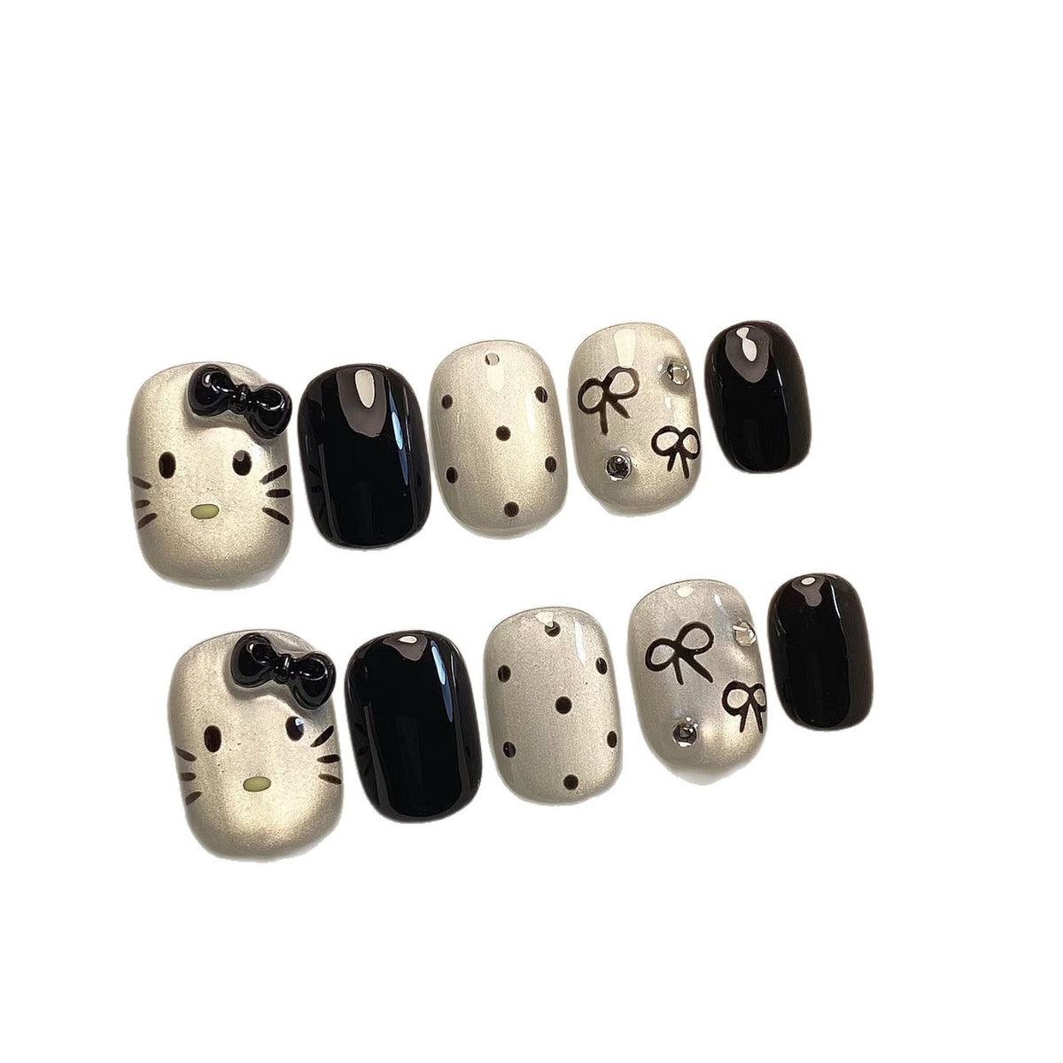 Cartoon Character Press-On Nail Art Set