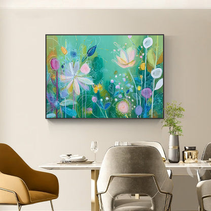 Florales Aquarell Kunstleinwand