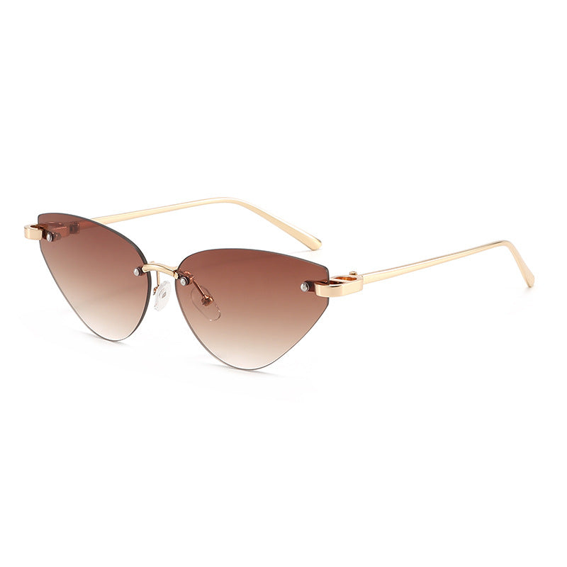 Damen elegante Cat-Eye Sonnenbrille mit ultraleichtem Metallrahmen Brehn