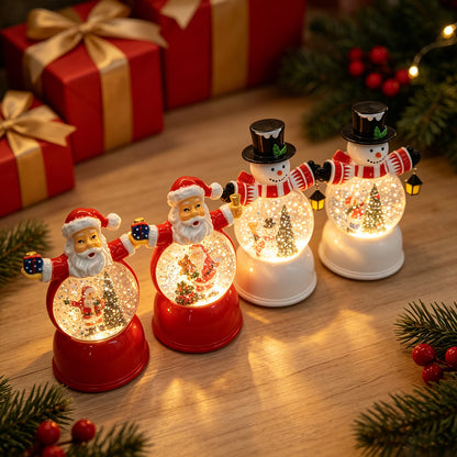 Lustige Weihnachtsmann Schneekugel Figur Brehn