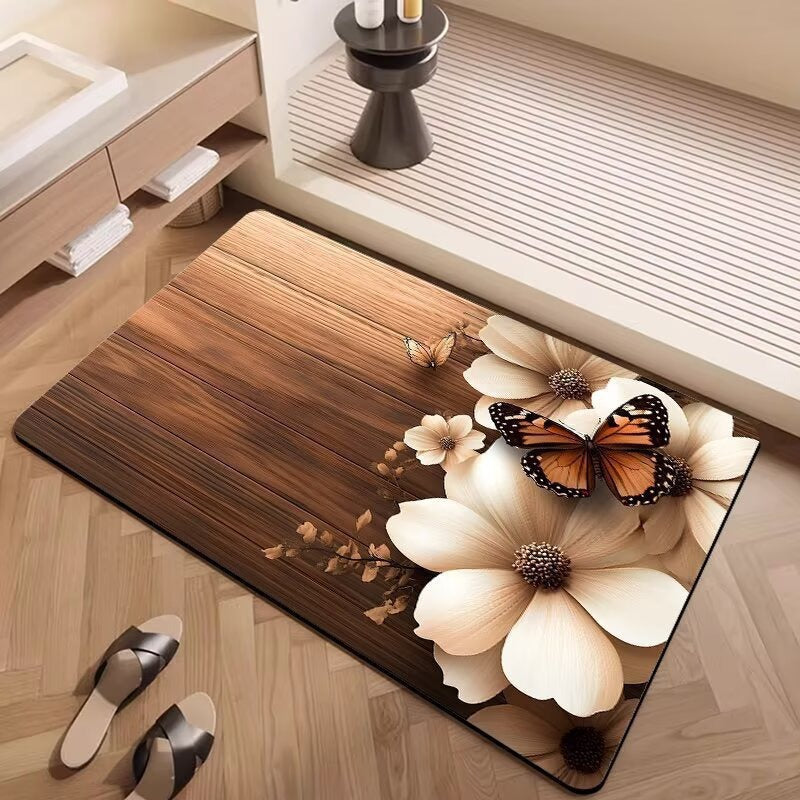 Dekorative florale Badmatte