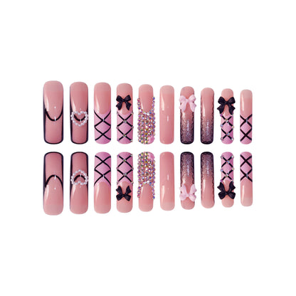 Luxus Nail Art Set mit Strass- und Schleifenakzenten Brehn