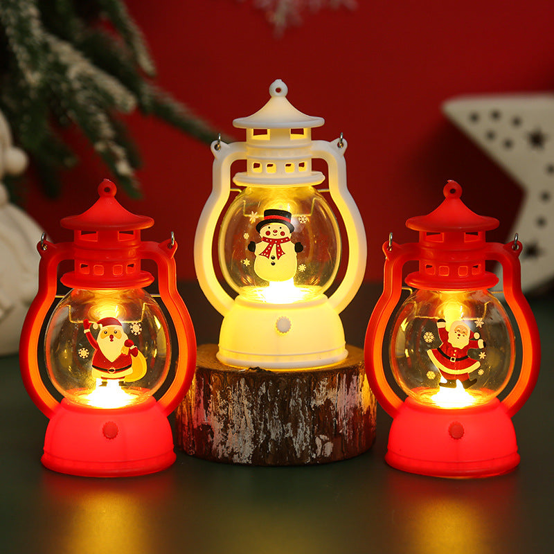 Dekorative Weihnachtslaterne mit Weihnachtsmann-Motiv Brehn