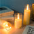 LED flammenlose Säulenkerzen-Set mit klaren Glaszylinder-Votivkerzen Brehn