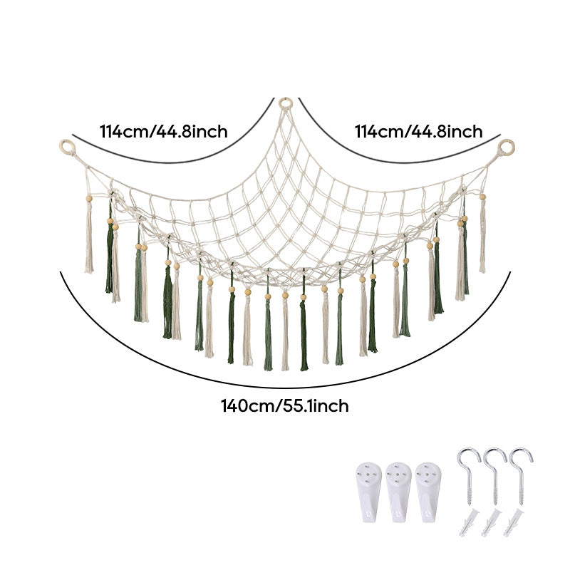 Macramé Wandhängende Aufbewahrungshängematte