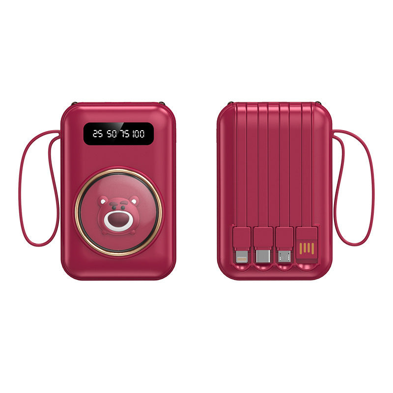 Lustige Powerbank mit Integrierten Ladekabeln Brehn