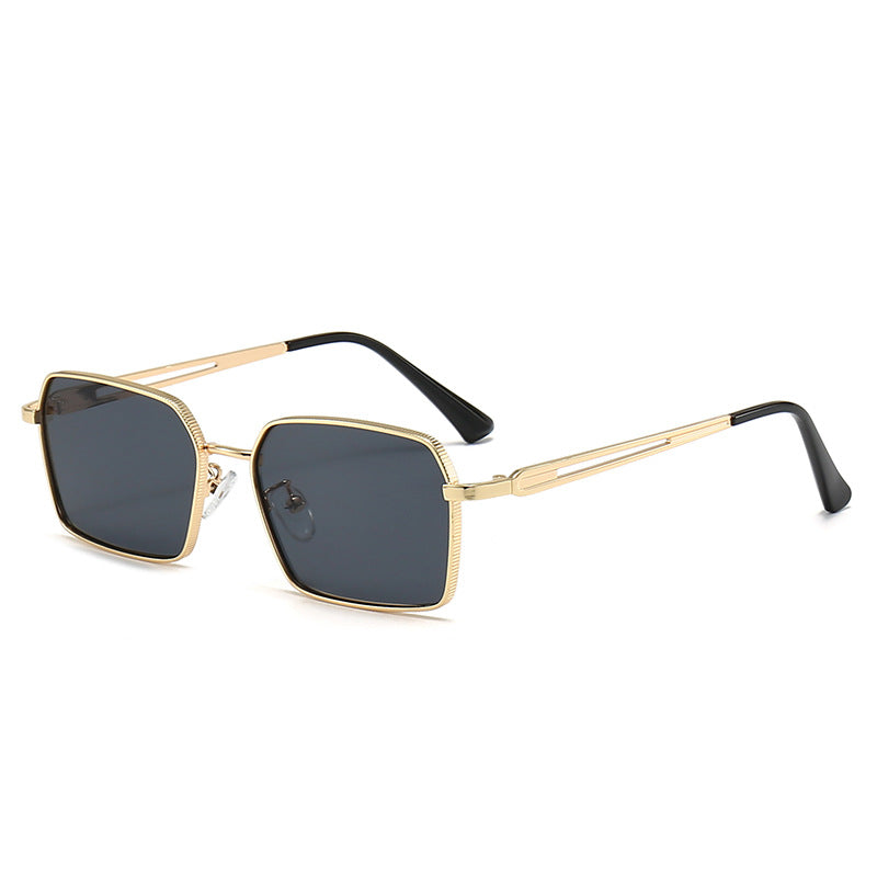 Damen quadratische Sonnenbrille mit minimalistischen Metallakzenten Brehn