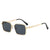 Damen quadratische Sonnenbrille mit minimalistischen Metallakzenten Brehn