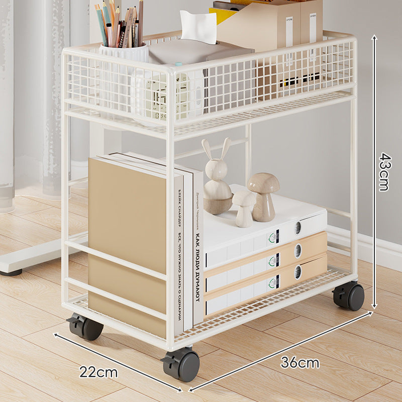 Kompakte Zwei-Schichten Metall-Mesh Schreibtisch-Organizer-Regal