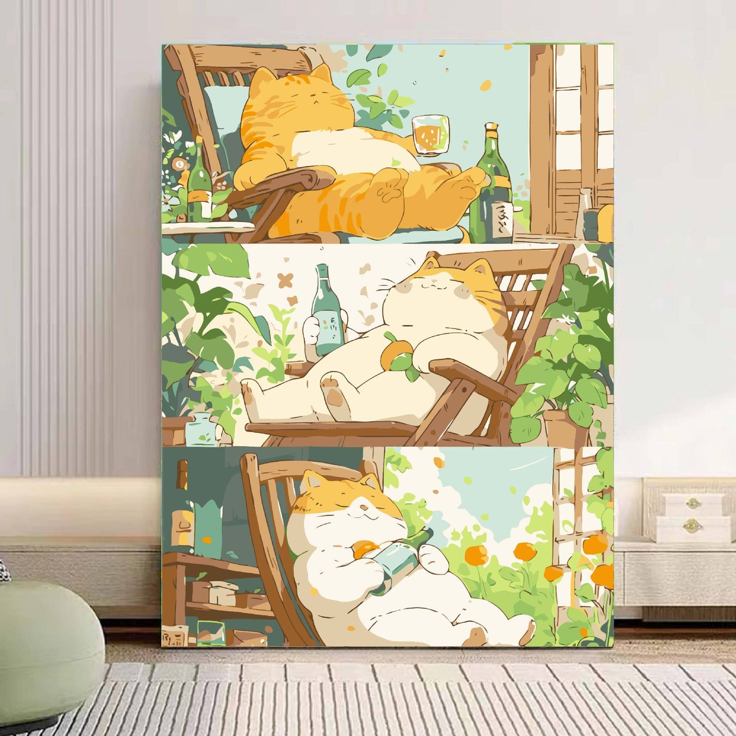 Verspielt Panda Illustration Leinwandkunst Brehn