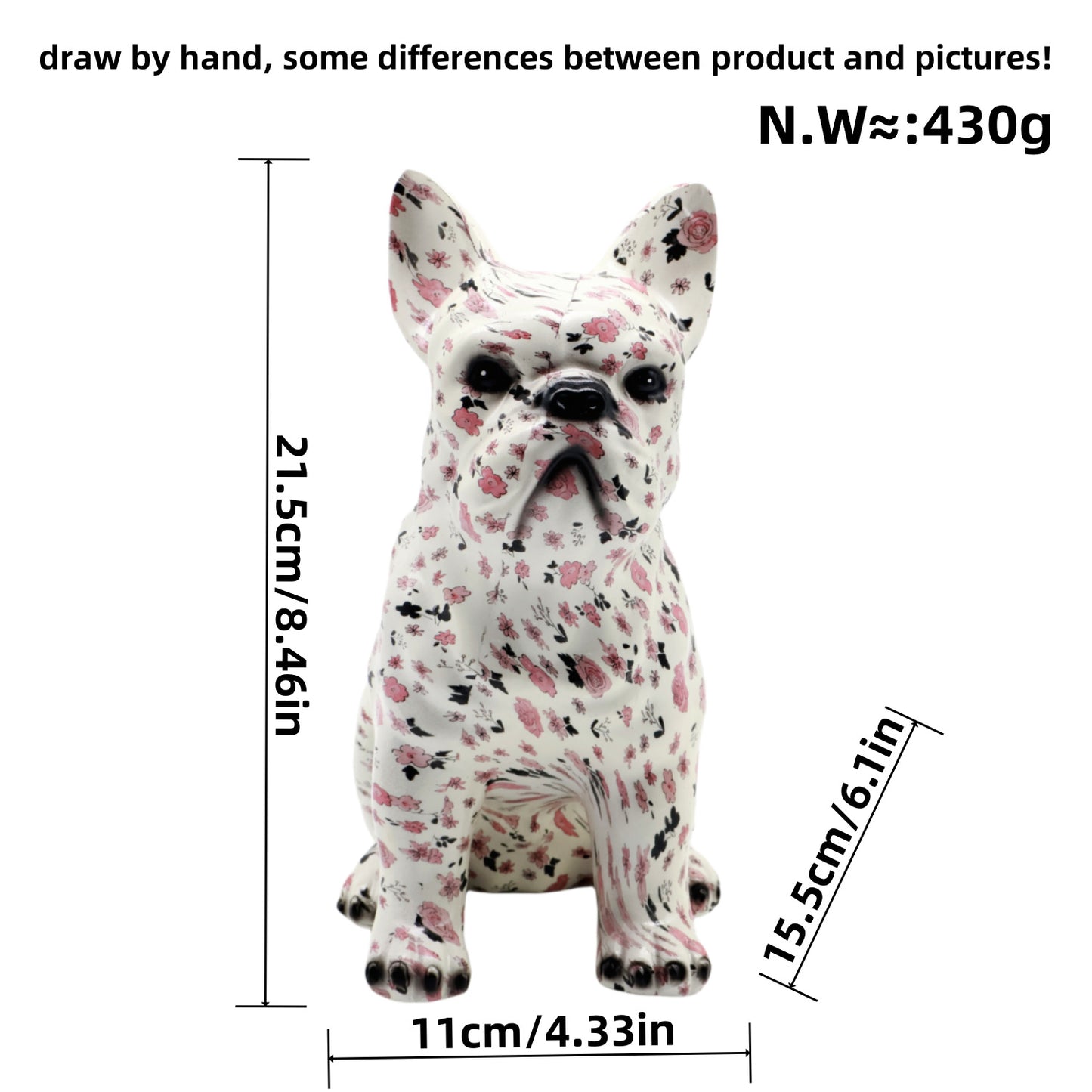 Künstlerisch gestaltete Bulldoggenfigur Brehn