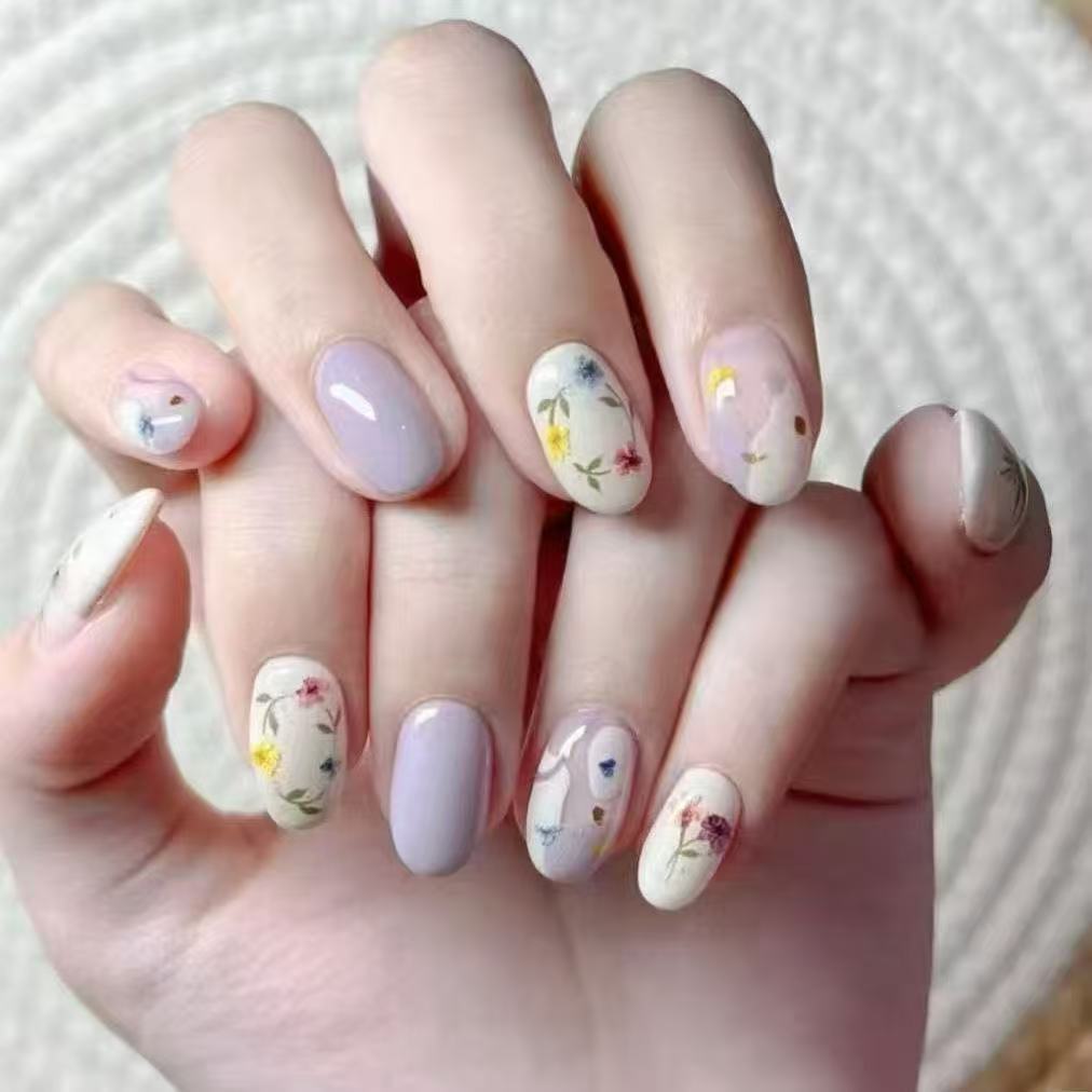 Verspielt Hase-Themen Press-On Nagelkunst Set Brehn
