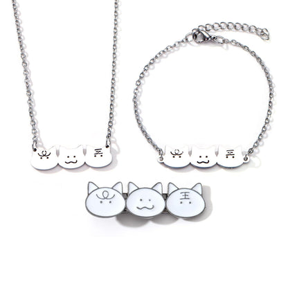 Kat-Themen Charm Schmuckset Brehn