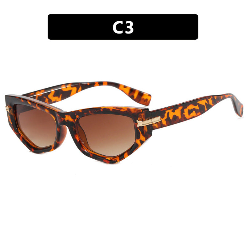 Damen geometrische Sonnenbrille mit geschwungenem Rahmen und schützendem UV-Filter Brehn