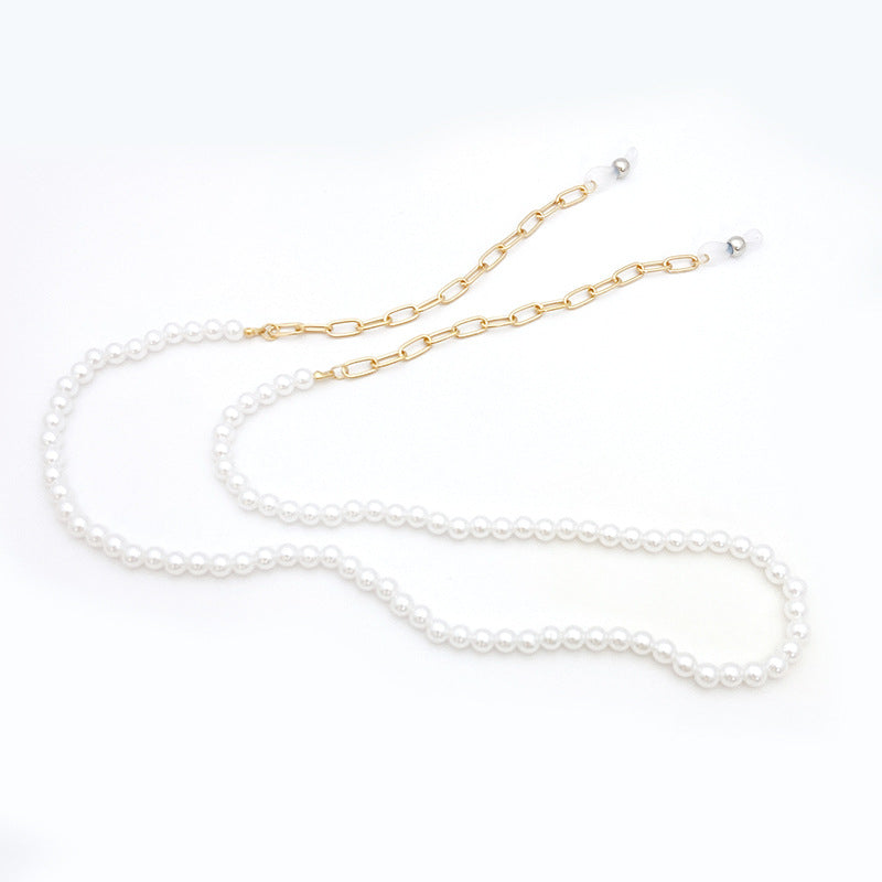 Perlenschmuckkette mit Goldener Gliederkette Brehn