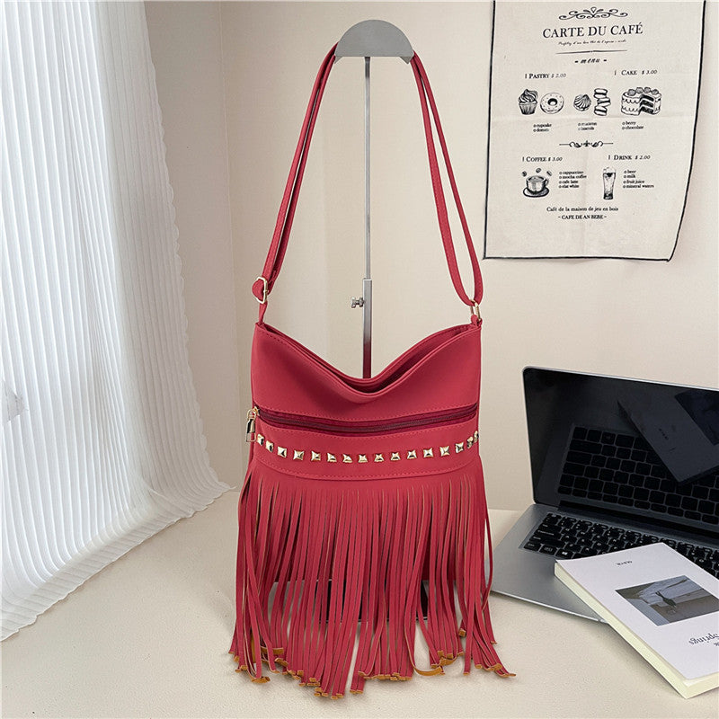 Stylische Fransen Crossbody Tasche Brehn