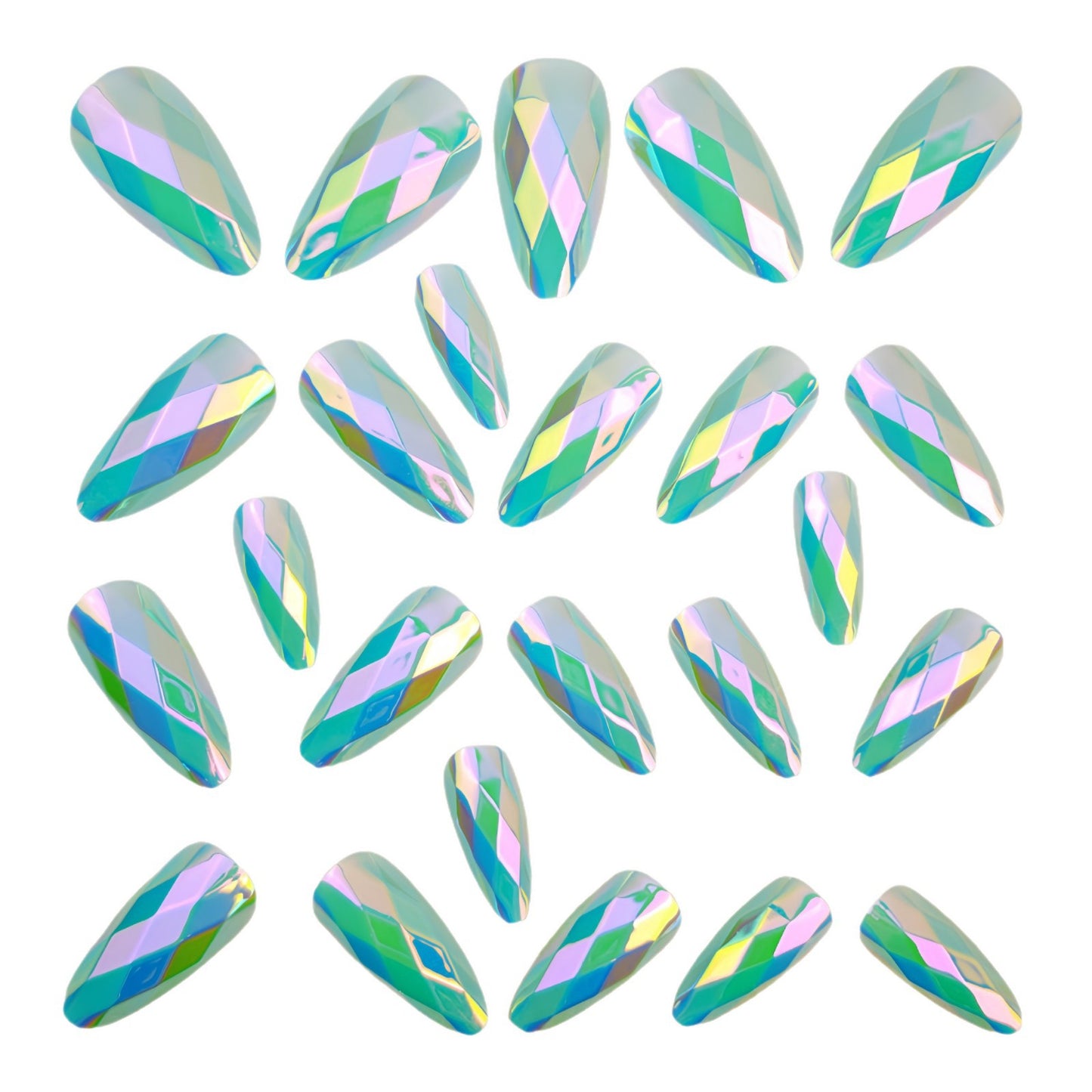 Kunstnägel mit Facettiertem Glitzerdesign Brehn