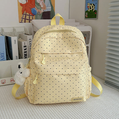 Verspielter gepunkteter Rucksack