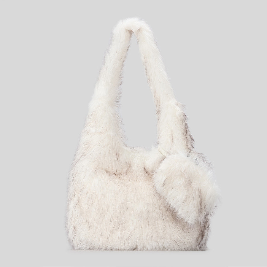 Plüsch Kunstfell Schultertasche