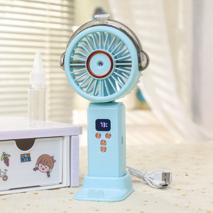 Damen tragbarer USB Mini-Ventilator mit Sprühfunktion Brehn