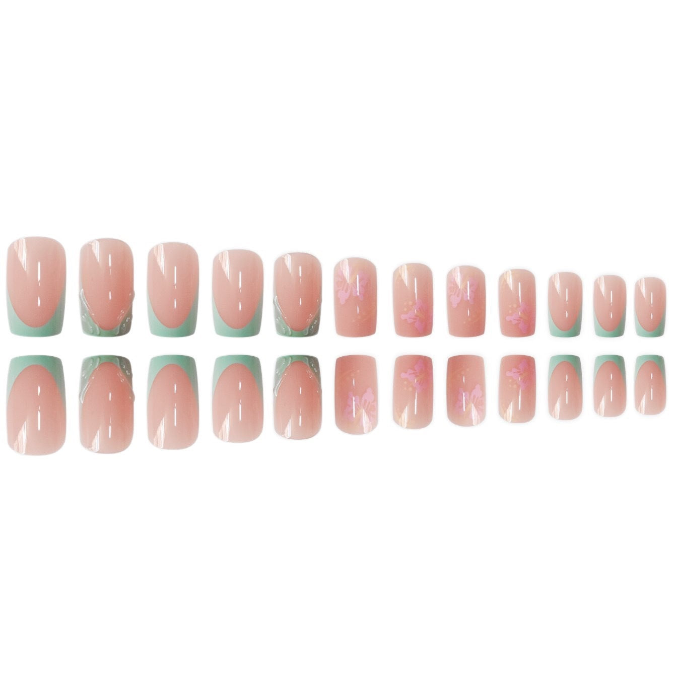 Künstlerische florale Design-Nagelverlängerungen Brehn