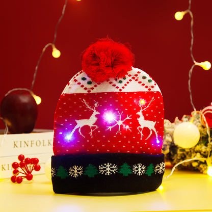 Lustige Weihnachtsmütze mit LED-Lichtern Brehn