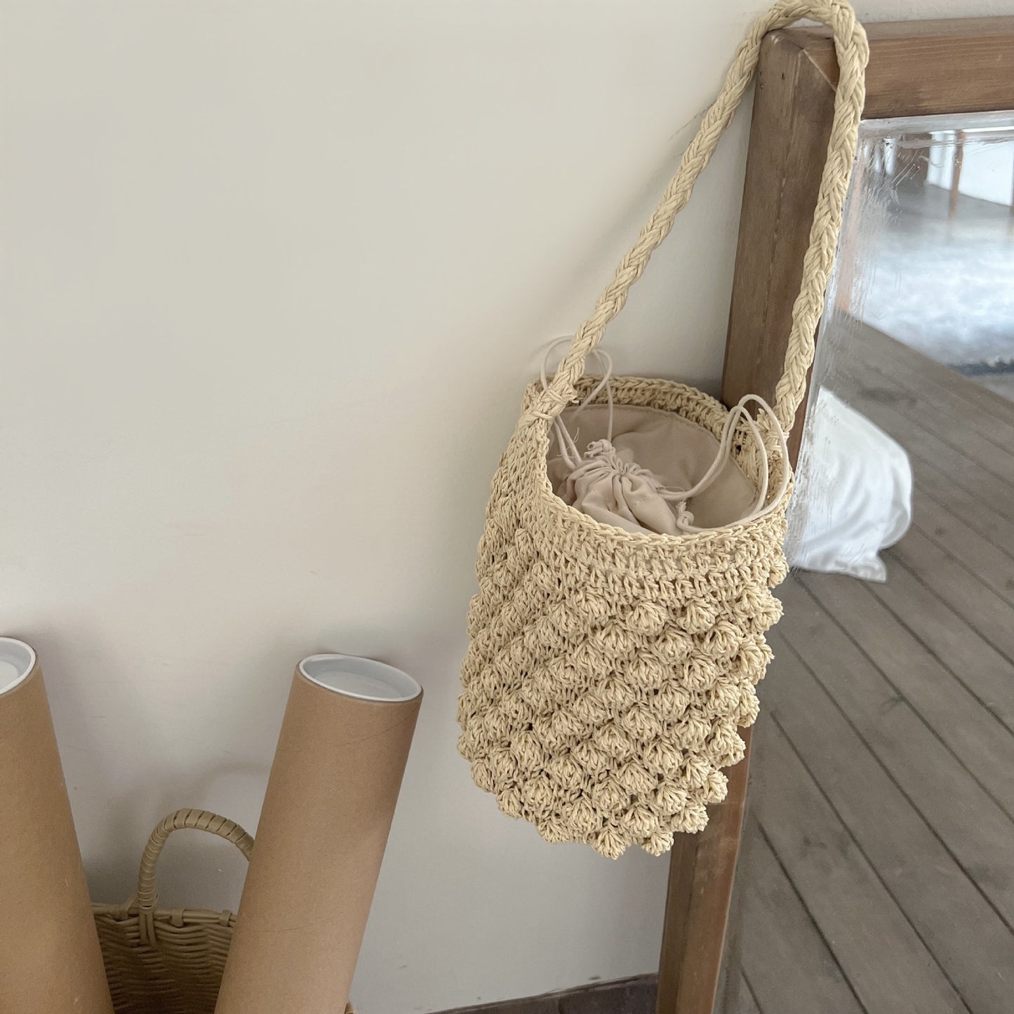Damen Handgearbeitete Makramee Tasche Brehn