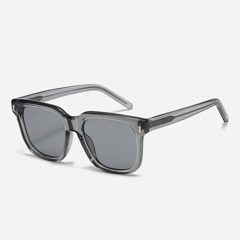 Damen Modische quadratische Sonnenbrille mit modernem, transparentem Rahmen Brehn