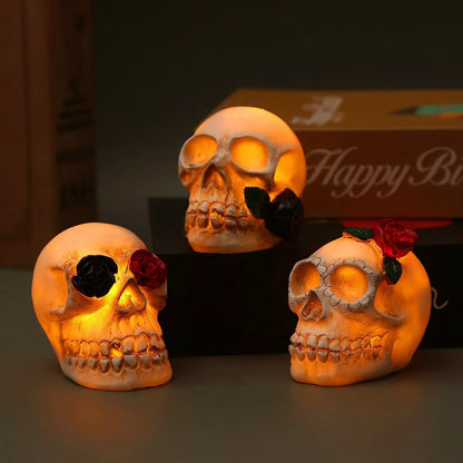 Dekorative LED Totenkopf-Lampe Brehn