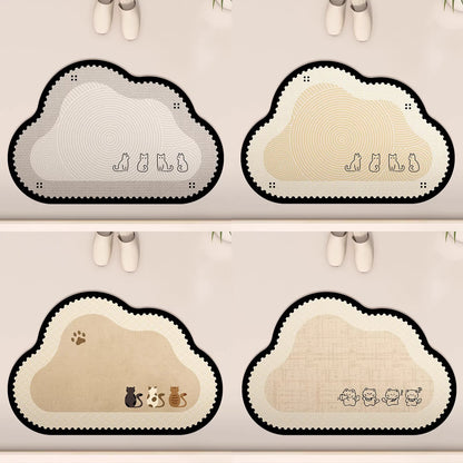 Niedlicher wolkenförmiger Plüschbereichsteppich